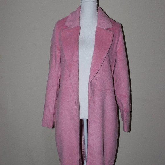Pink long line Coat - Picture 2 of 7